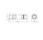 Кабельный соединитель LGT-Prom-Connector-3 ip68 габаритный чертеж Кабельный соединитель LGT-Prom-Connector-3 габаритный чертеж
