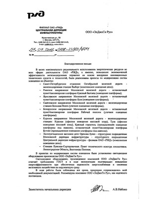 отзыв от РЖД